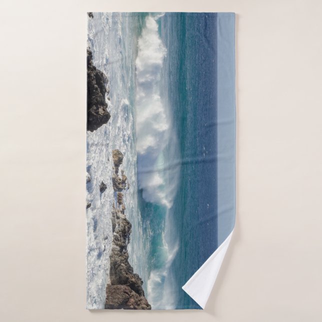"Maui Waves" - Nature Photography  Badhandtuch Set (Badehandtuch)