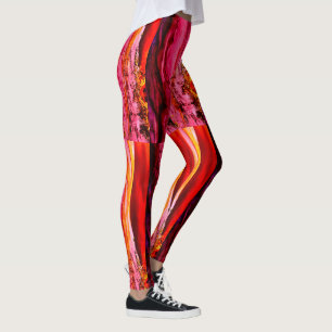 Maui-Wellen Thunder_Cove rosa/rot gestreift Leggings