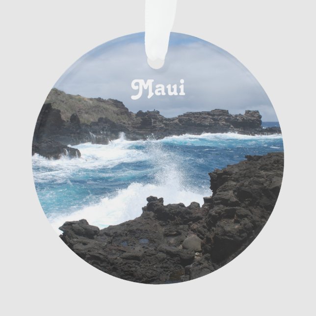 Maui-Wellen-Zusammenstoßen Ornament (Vorderseite)