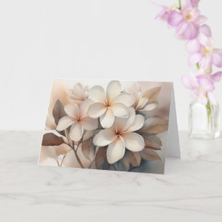 Maui White Plumeria Greeting Card Karte