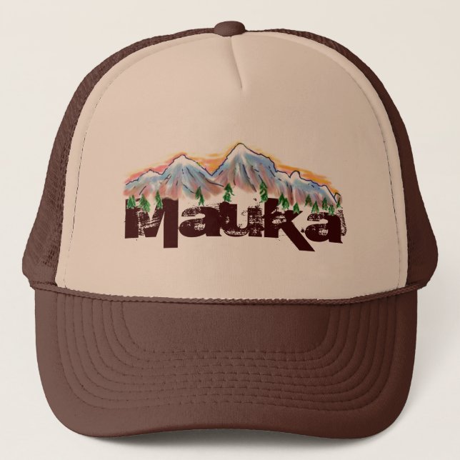 Mauka in Richtung zum Gebirgshawaiianerhut Truckerkappe (Vorderseite)