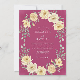 Maulbeer-Atmosphäre Formelle Hochzeit Einladung