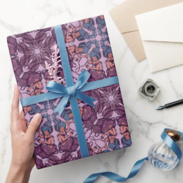 Maulbeer-Meerjungfrauen Geschenkpapier