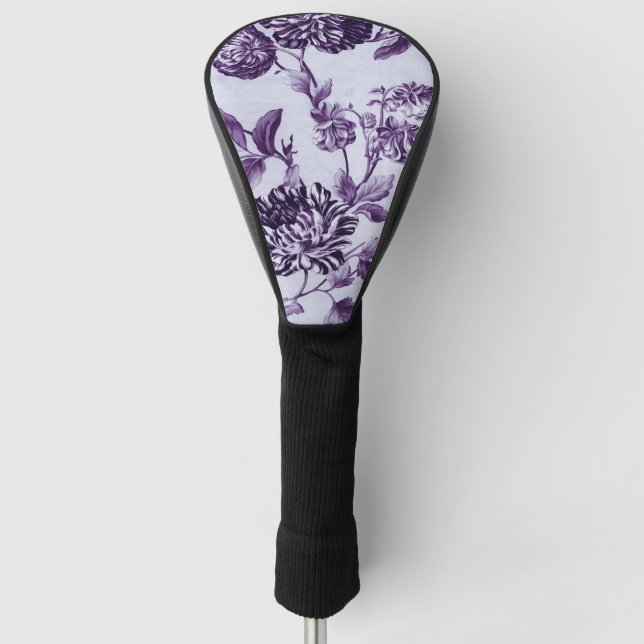 Maulbeere blaues lila BlumenToile No.2 Golf Headcover (Vorderseite)