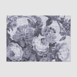 Maulbeere blaues lila Vintages BlumenToile No.5 Seidenpapier