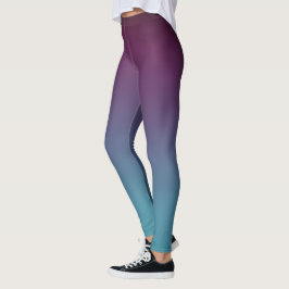 Maulbeerlila blaues aquamarines verblassen leggings