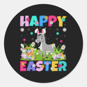 Maultier Frohe Ostern Eier-Suche Hasen-Ohr Maultie Runder Aufkleber