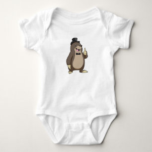 Maulwurf als Bräutigam mit Krawatte Baby Strampler