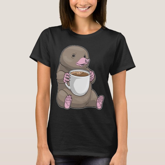Maulwurf-Kaffeetasse T-Shirt (Vorderseite)