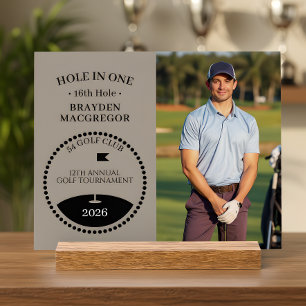 Maulwurf Loch-in-Eins-Golfer-Foto Acrylschild