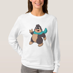 Maulwurf mit Schal T-Shirt