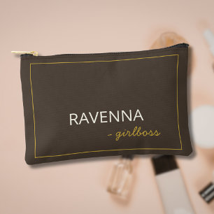 Maulwurfssubtile Goldrahmen-Luxus-Girlboss-Name Zubehörtasche
