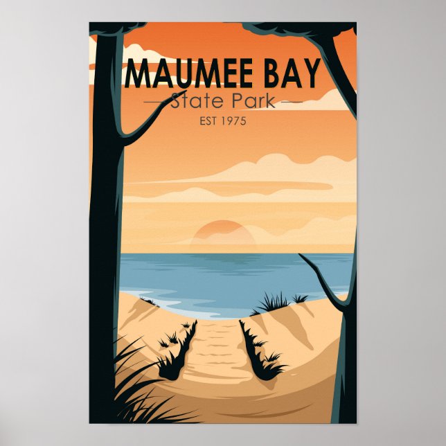 Maumee Bay State Park Ohio Vintage  Poster (Vorne)