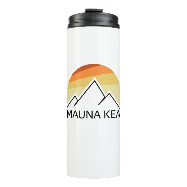 Mauna Kea Hawaii Retro Thermosbecher (Vorderseite)