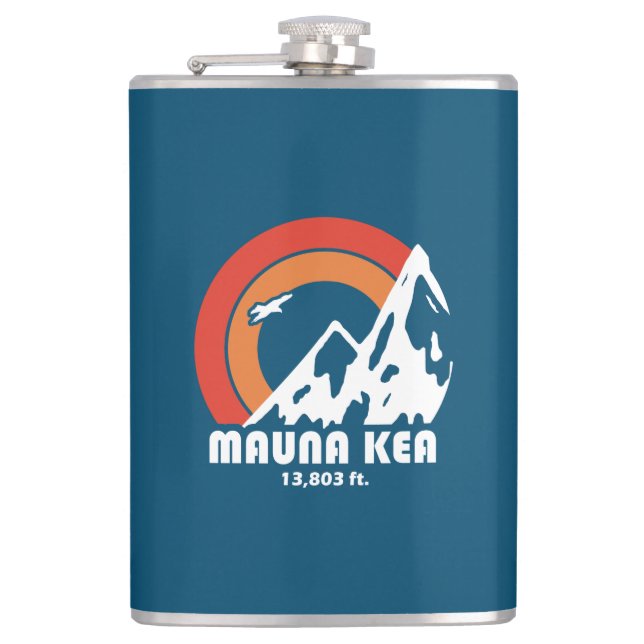 Mauna Kea Hawaii Sun Eagle Flachmann (Vorderseite)