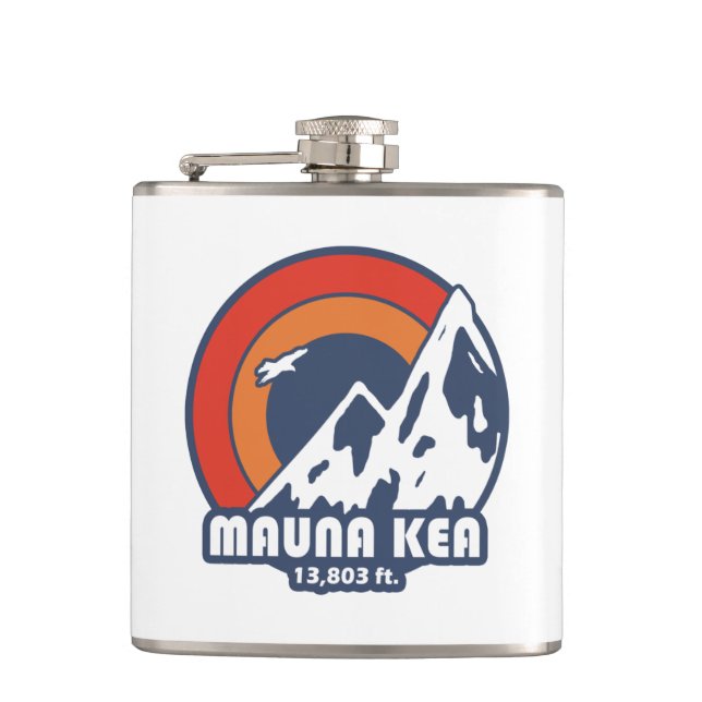 Mauna Kea Hawaii Sun Eagle Flachmann (Vorderseite)