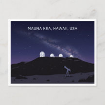 Mauna Kea Hawaii USA Sterngucker-Reisepostkarte