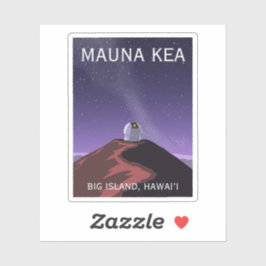 Mauna Kea Observatorium Sternenhimmel Retro Poster Aufkleber
