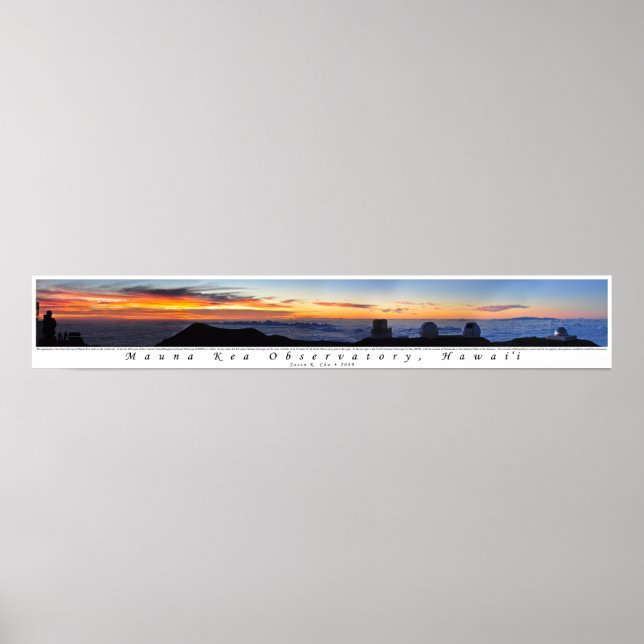 Mauna Kea Sunset Panorama Poster (Vorne)