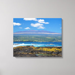 Mauna Kea und Hilo Bucht-Leinwand-Druck Leinwanddruck