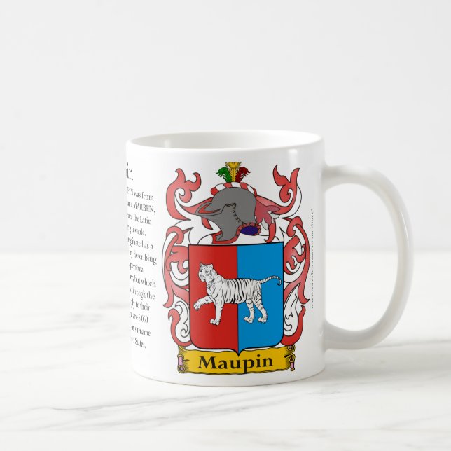 Maupin, der Ursprung, die Bedeutung und das Wappen Kaffeetasse (Rechts)