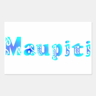 MAUPITI II (Lagune blau) Rechteckiger Aufkleber