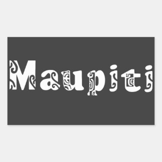 MAUPITI (weiß) Rechteckiger Aufkleber