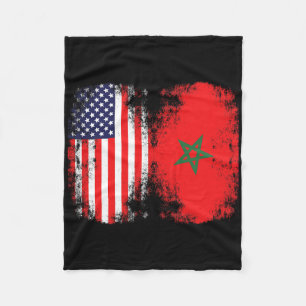 Maure Amerikanisch Marokko Flagge Marokkanisch Fuß Fleecedecke