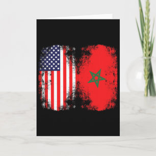 Maure Amerikanisch Marokko-Flagge Marokkanisch Fuß Karte