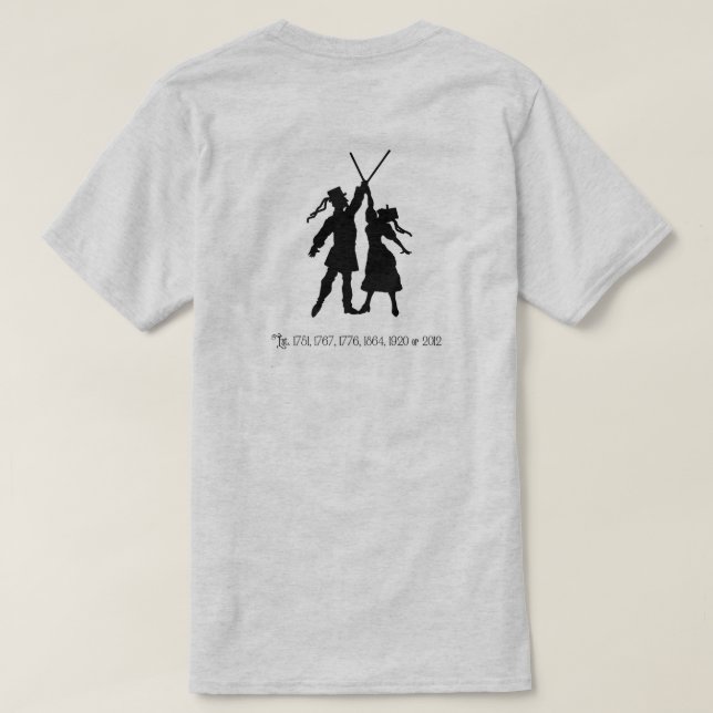Maurer-Dixon-Grenze Morris--kleine Laterne T-Shirt (Design Rückseite)