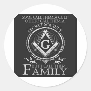 Maurer-Familie Runder Aufkleber