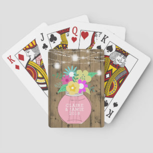 Maurer-Glas beleuchtet rustikale Gastgeschenk Spielkarten