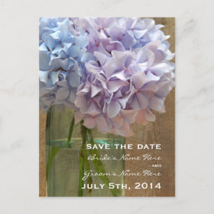 Maurer-Glas der Hydrangeas-Save the Date Postkarte