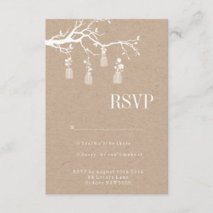 Maurer-Glas-Hochzeit UAWG RSVP Karte