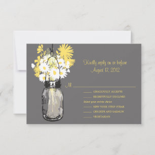 Maurer-Glas u. Wildblumen UAWG u. Menü-Karte RSVP Karte