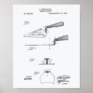 Maurer-Kelle 1893 Patent Kunst Weißpapier Poster