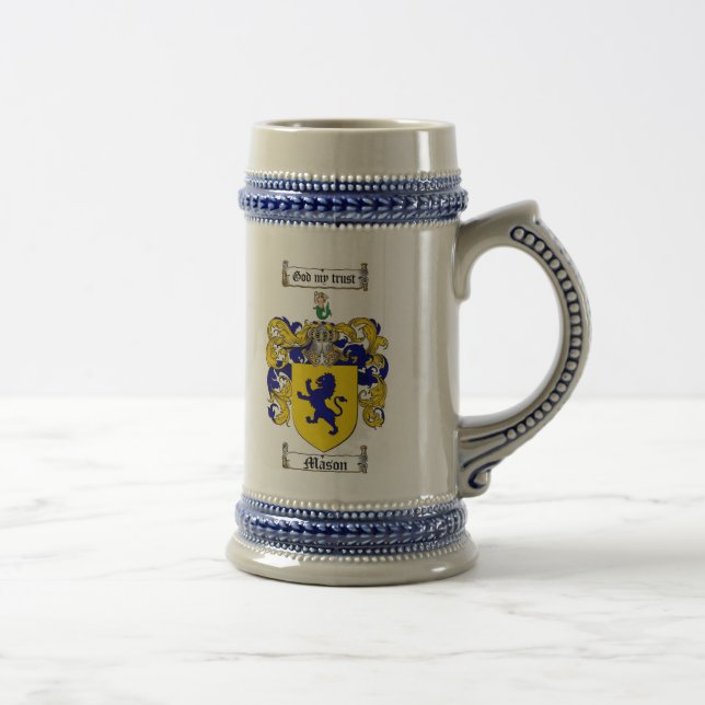 Maurer-Wappen Stein/Maurer-Wappen Stein Bierglas (Rechts)