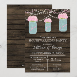 Maurerkirsche aus Stallholz rustikale Hauswärmung Einladung