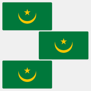 Mauretanien Alte Flagge Etiketten