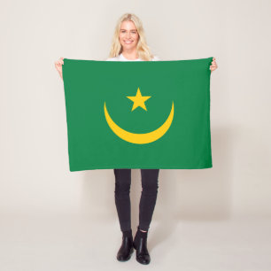 Mauretanien Alte Flagge Fleecedecke