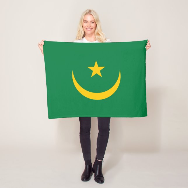 Mauretanien Alte Flagge Fleecedecke (Beispiel)