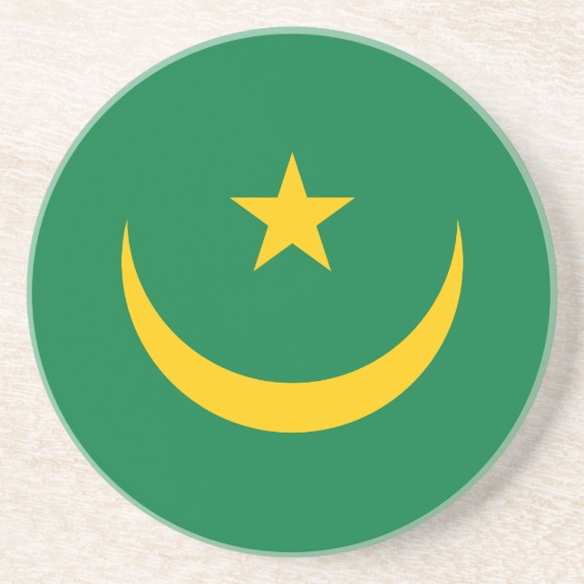 Mauretanien Alte Flagge Getränkeuntersetzer (Vorne)