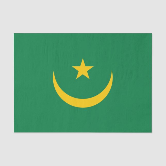 Mauretanien Alte Flagge Seidenpapier (Vorderseite)
