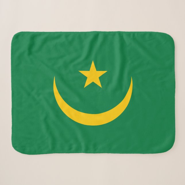 Mauretanien Alte Flagge Sherpadecke (Vorderseite (Horizontal))
