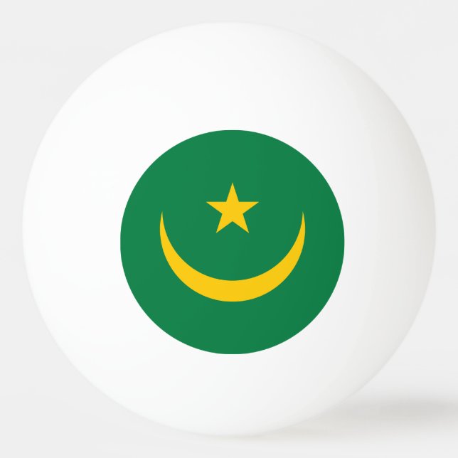 Mauretanien Alte Flagge Tischtennisball (Vorderseite)