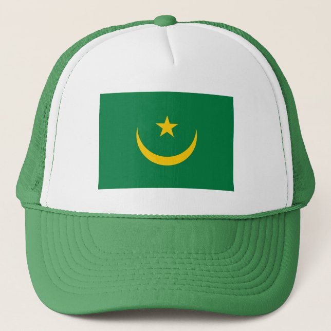 Mauretanien Alte Flagge Truckerkappe (Vorderseite)