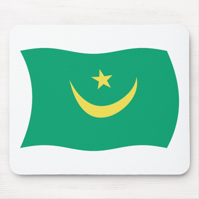 Mauretanien Flagge Mauspad (Vorne)