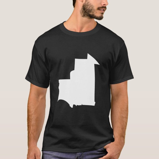 Mauretanien Flaggenkarte - Mauretanien T-Shirt (Vorderseite)