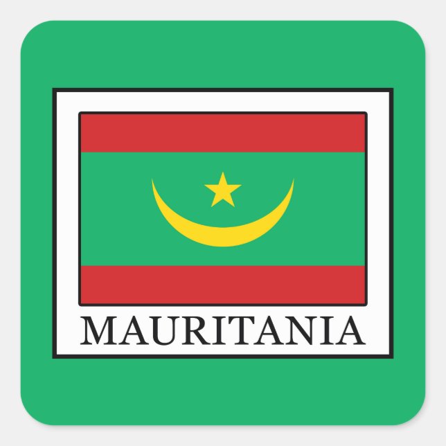 Mauretanien Quadratischer Aufkleber (Vorderseite)