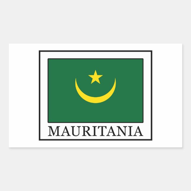 Mauretanien Rechteckiger Aufkleber (Vorderseite)